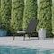 Flash Furniture Black/Black Adjustable Chaise Lounge with Arms JJ-LC323-BLK-BLK-GG - alternate 1